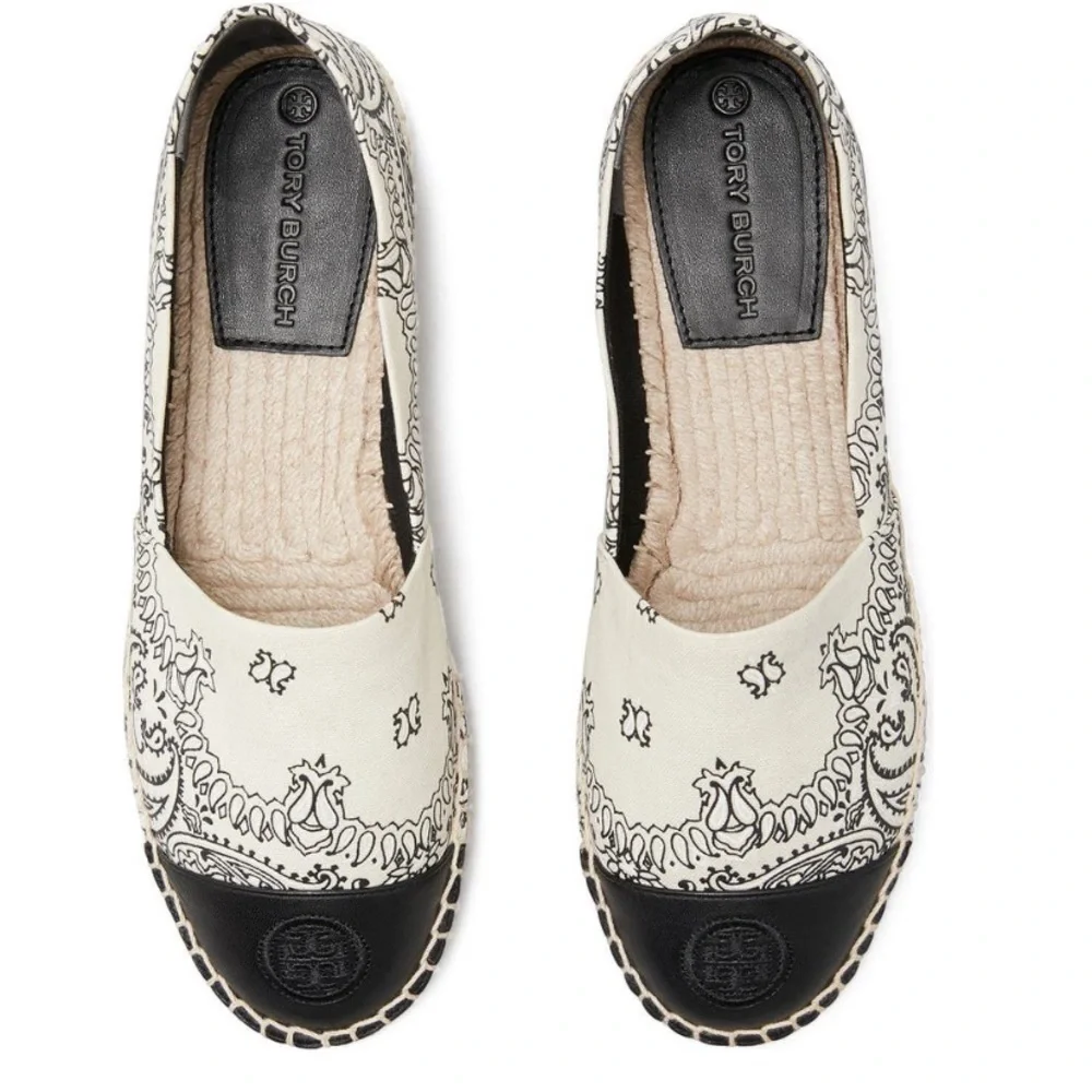 New Tory Burch Americana Bandana Espadrille Size: 10